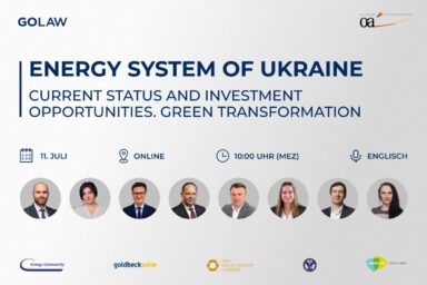 Energy System of Ukraine: Current Status and Investment Opportunities. Green Transformation